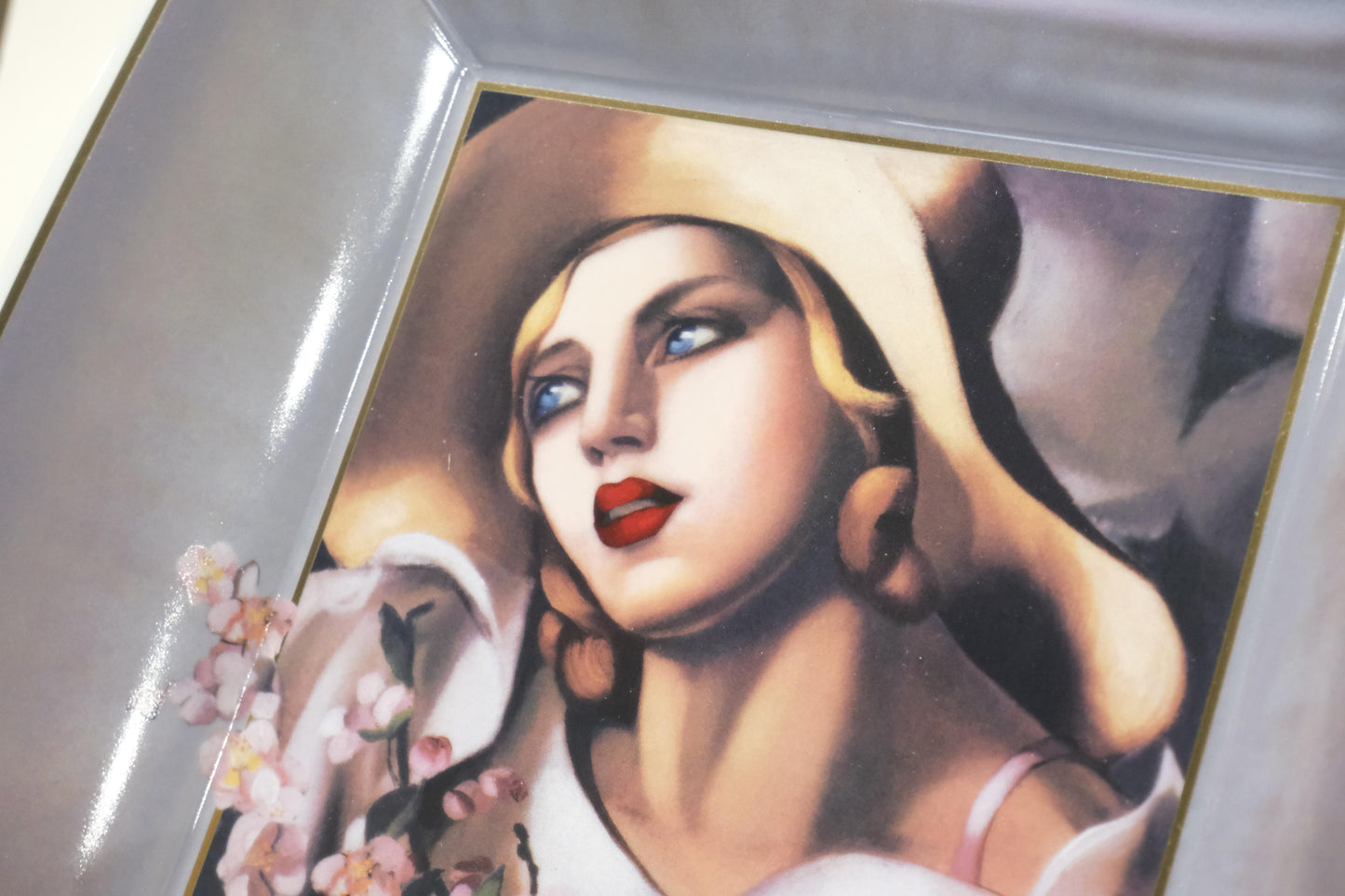 Patera z reprodukcją “Słomkowy Kapelusz” — Tamara Łempicka — Goebel