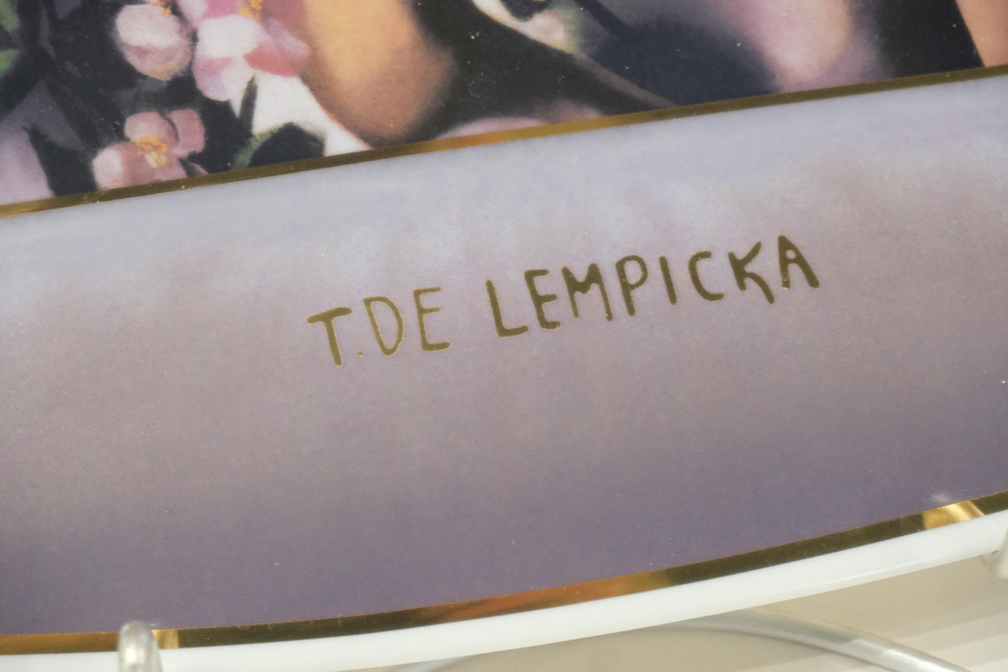 Patera z reprodukcją “Słomkowy Kapelusz” — Tamara Łempicka — Goebel