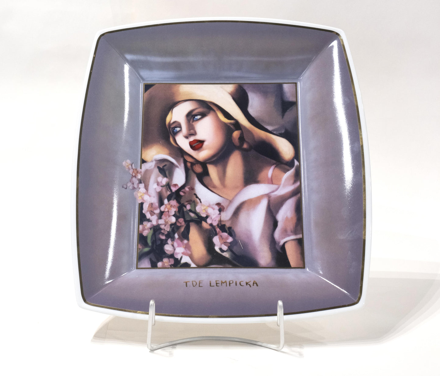 Patera z reprodukcją “Słomkowy Kapelusz” — Tamara Łempicka — Goebel